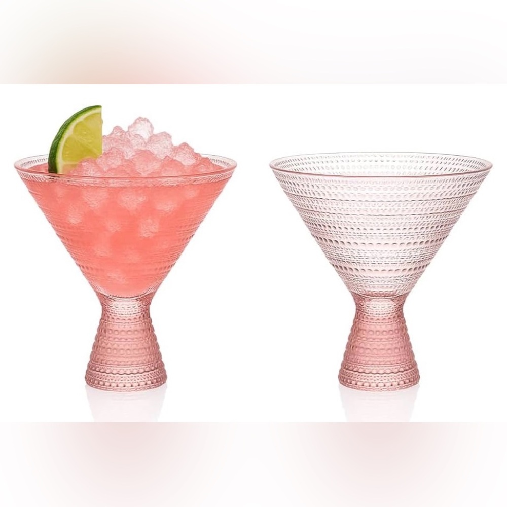 Jupiter Beaded Hobnail Martini Glass | Set of 2